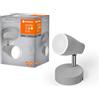 LEDVANCE Spot a LED da soffitto, grigio, 4.3 W, 210 libbre, offre luce diretta un bianca calda, riflettori GU10 flessibili, classe di protezione IP20, 2700K