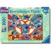 Ravensburger - Disney Stitch, Puzzle Bambini 6+ Anni, 100 Pezzi Formato XXL