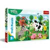 Trefl - The Treflik Family, La Famiglia Treflik in Campagna - Puzzle 24 Maxi - 24 Pezzi di Grandi Dimensioni, Puzzle Colorati con i Protagonisti della Fiaba La Famiglia Treflik