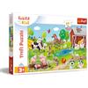 Trefl - Babies and the Bear, Bimbi ed Animali - Puzzle 24 Maxi - 24 Tessere Grandi, Intrattenimento Creativo, per Bambini dai 3 anni