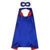 Proumhang Mantello Maschera set Halloween Natale Carnevale Bambini Festa di compleanno Cosplay Performance Costume Mantello Mantelli da Supereroe per Bambini da 1 a 9 anni Blu