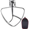 Moloudan Frusta piatta per mixer KitchenAid 4,3 e 4,8 L, acciaio inossidabile, lavabile in lavastoviglie, accessori tappetino scorrevole per Kitchenaid 4.5-5 Quarti