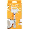 Gillette Venus Rasoio Donna Comfortglide Cocco Plus Olaz A 5 Lame, 1 Manico + 2 Lamette Donna