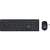 Blue Stork Set di tastiera e mouse neri senza fili SLIM
