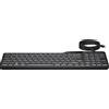 HP 400 Tastiera cablata con retroilluminazione, dimensioni complete (100%), cablata, USB, interruttore meccanico, QWERTY, nero