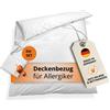 sleepling - Set di 2 copripiumini, 155 x 220 cm, Evolon Encasing duvet, copertura antiacaro, a prova di escrementi di acaro, per chi soffre di allergie alla polvere domestica, a prova di bollitura a 95 gradi, bianco