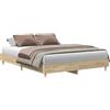 vidaXL Struttura letto senza materasso rovere Sonoma 140x200 cm materiale a base di legno