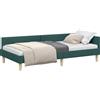 vidaXL Letto angolare verde scuro 80 x 200 cm Tessuto