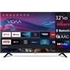 HKC Hikers 32FZ-B Televisore Smart TV - 32 pollici Schermo Smart HD 1366*768 Risoluzione Android Compatibile Dolby Atmos Audio Qualità - Nero