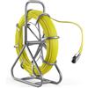 VEVOR Cavo in fibra di vetro per biciclette, 100 m, Ø 6,3 mm, asta in fibra di vetro, nastro di guida con supporto, ausilio per l'inserimento del cavo con indicatori, infilacavo, tiracavo per pareti e tubi di installazione elettrica, non conduttivo