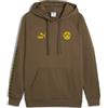 PUMA Felpa con cappuccio Borussia Dortmund KING da uomo, Accessori, Marrone, S
