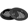 QUARKZMAN 53mm(2-1/8) Griglia di Soffitto Circolare, 10pz Griglie d'Aria Circolari in Acciaio Inossidabile con Foro a Maglie rotondo per Cucina Bagno Armadio, Nero