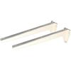 Sunload - Supporto per mensole con profilo a L, in acciaio zincato bianco verniciato a polvere (2 x 330 mm)