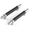 Brute Strength - Maniglie per mobili - Acciaio e cuoio pieno fiore - Argento e Nero - 4 Pezzi - 150 mm - 96 mm - Maniglia per armadi, maniglia per porte per cucina, bagno, armadi