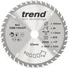 Trend Lama per sega circolare CraftPro Thin Kerf TCT, diametro 165 mm x 40 denti x foro 20 mm, punta in carburo di tungsteno, CSB/16540T
