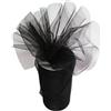 PARTYLANDIA Bobina Tulle 100 mt per Decorazioni, Feste di Matrimonio, Ideale per Confetti, bomboniere, Vestiti, Sedia, Regali ECC. (Nero, 25)