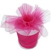 PARTYLANDIA Bobina Tulle 100 mt per Decorazioni, Feste di Matrimonio, Ideale per Confetti, bomboniere, Vestiti, Sedia, Regali ECC. (Fucsia, 25)