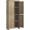 HOMCOM Mobile Cucina a 4 Ante con Mensole Regolabili e Base Rialzata in Legno 80x40x182cm|Aosom