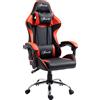 Vinsetto Sedia da gioco sedia da ufficio sedia gamer poggiatesta ergonomico altezza regolabile schienale reclinabile fino a 135°
