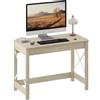 HOMCOM Scrivania Moderna Scrivania Scrivania per Computer Facile da Montare per Ufficio Studio 105x50x76 cm Naturale | Aosom Italy