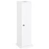 HOMCOM Mobile da Bagno Stretto con Apertura per Carta Igienica e Ripiani Stile Moderno 19,5x19,5x65 cm Bianco | Aosom Italy