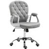 HOMCOM Sedia da Ufficio in Stile contemporaneo con Altezza Regolabile e Ruote Girevoli, 60x61x95105 cm, Grigia