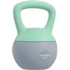SPORTNOW Kettlebell 6 kg con Manico Antiscivolo, Riempita di Sabbia Metallica, 19x19x28 cm, Verde e Grigio | Aosom Italy