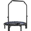 SPORTNOW Trampolino Fitness Pieghevole Ø102 cm con Manubrio Regolabile, Struttura in Acciaio, Blu e Nero | Aosom Italy