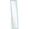 HOMCOM Specchio da Terra a Figura Intera con Cornice in MDF Rettangolare con 2 Modalità d'Uso 37x4x157 cm Bianco e Blu | Aosom Italy