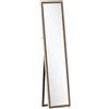 HOMCOM Specchio a Figura Intera con Cornice Bicolore, 157x37 cm, Bianco e Marrone | Aosom Italy