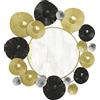 HOMCOM Decorazione da Parete in Metallo con Specchio Decorativo per Salotto Camera da Letto Corridoio 84x84 cm Oro e Nero | Aosom Italy