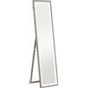 HOMCOM Specchio Illuminato con Luci LED Regolabili e Pulsante Touch, in Vetro e MDF, 40x5x160 cm, Grigio | Aosom Italy
