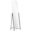 HOMCOM Specchio da Terra a Corpo Intero Senza Cornice, con Supporto in Metallo, 160x40 cm, Nero | Aosom Italy