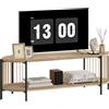 HOMCOM Mobile TV Stile Bohemien fino a 55 Pollici con Design in Corda di Carta e 2 Ripiani Aperti 124x43,5x41 cm Naturale | Aosom Italy
