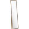 HOMCOM Specchio a figura intera con cornice MDF bicolore, 157 x 37 cm, Argento/Naturale | Aosom Italy