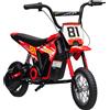 AIYAPLAY Moto Elettrica Bambini 24V 250W - 3 Velocità 6-16 km/h, Ruote Ø30,5 cm, Rosso | Aosom Italy