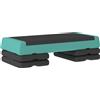 SPORTNOW Stepper Fitness Regolabile a 10.5/15.5/20.5 cm con Superficie Antiscivolo e Capacità 250 kg, Verde | Aosom Italy