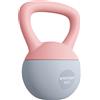 SPORTNOW Kettlebell 8 kg riempita con sabbia metallica, manico antiscivolo 19x19x28 cm Rosa | Aosom Italy