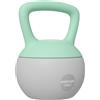 SPORTNOW Kettlebell 10 kg riempito con sabbia metallica manico antiscivolo per allenarsi a casa 21x21x30cm Verde e Grigio | Aosom Italy