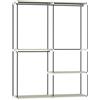 HOMCOM Armadio per Abiti Aperto con 4 Ripiani in Tessuto, 3 Barre per Appendere e Struttura in Metallo 142x43x185 cm Crema | Aosom Italy