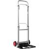 HOMCOM Carrello a Mano Pieghevole in Alluminio Portata 90 kg con Ruote Manico Telescopico Regolabile 40x41x108 cm Argento e Nero | Aosom Italy