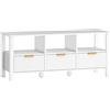 HOMCOM Mobile TV Moderno con 3 Cassetti e 3 Ripiani Aperti per Televisori 109,2-139,7 cm 120x39,5x50 cm Bianco | Aosom Italy