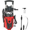 Outsunny Idropulitrice ad Alta Pressione 1800W con Accessori Angolo Regolabile e Arresto Automatico 30x27,5x76 cm Rosso e Nero | Aosom Italy