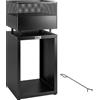 Outsunny Braciere 39 x 39 x 87 cm Focolare con deposito legna, griglia per carbone, piedi regolabili, Nero | Aosom Italy