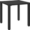 Outsunny Tavolo da giardino quadrato, tavolo per terrazza, struttura in metallo, interno ed esterno, per balcone, veranda, patio, nero | Aosom Italy