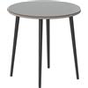 Outsunny Tavolo da giardino in acciaio Tavolo da buffet con telaio in acciaio, bordo in PE-Rattan, piedini regolabili, 4 persone 80 x 80 x 74 cm Grigio | Aosom Italy