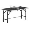 SPORTNOW Mini Tavolo da Ping-Pong Pieghevole con Rete 2 Racchette e 3 Palline per Interni ed Esterni 152x76x70 cm Nero | Aosom Italy