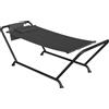 Outsunny Amaca con Struttura 237 x 90 cm Amaca a barra con Tasca Laterale, Poggiatesta Telaio in Metallo fino a 150 kg | Aosom Italy