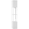 HOMCOM Lampada da Terra con Ripiani in Tessuto e Interruttore a Catena 26x26x156 cm Bianco | Aosom Italy