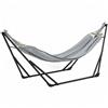 Outsunny Supporto con Amaca Pieghevole in Acciaio, 2 in 1 per Amaca o Sedia Sospesa, Borsa da Trasporto Inclusa 268x89x100cm Grigio | Aosom Italy